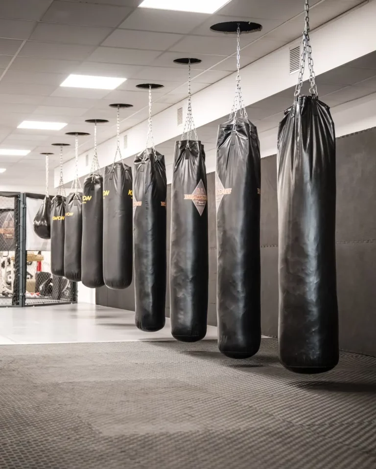 Boxsäcke hängend